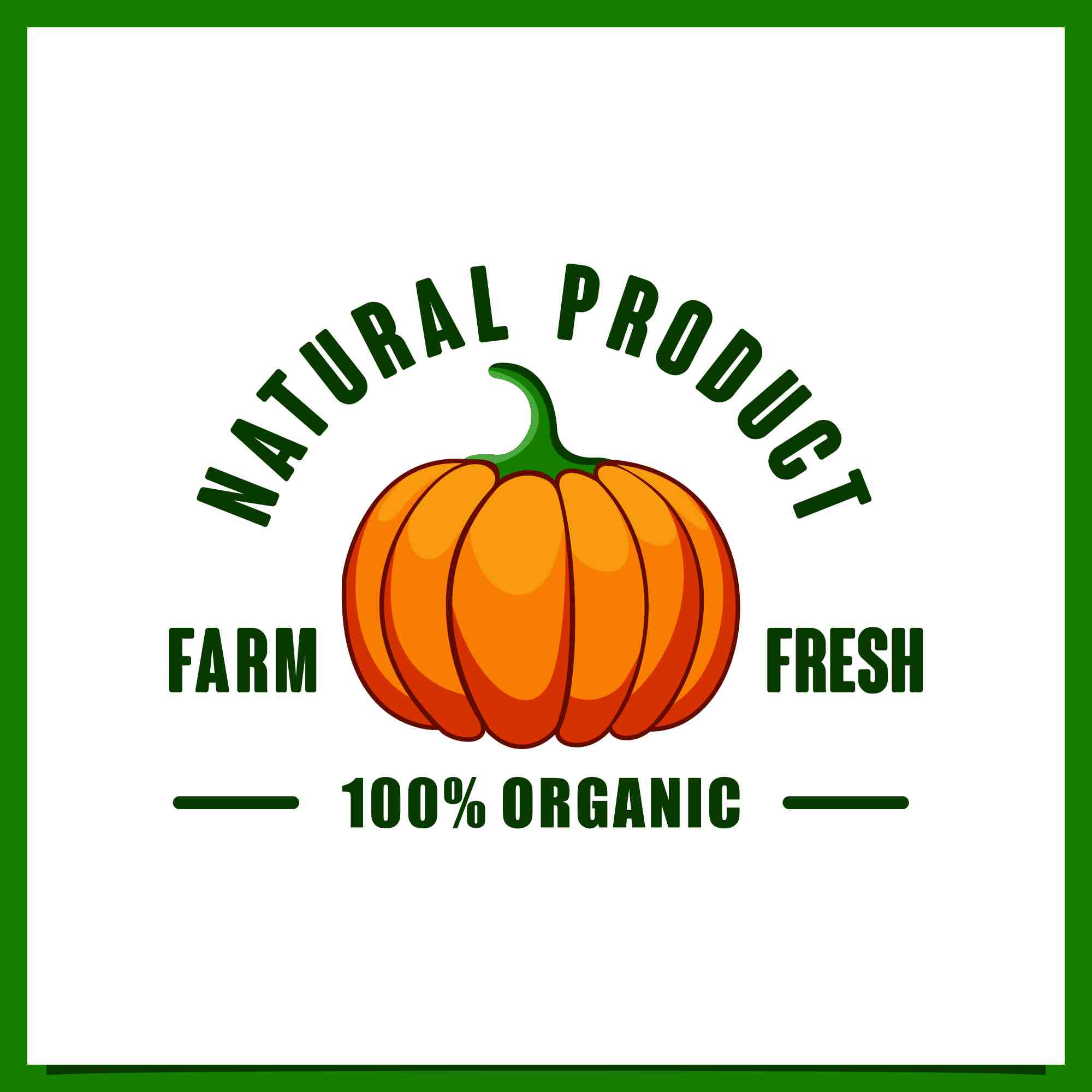 Set Badge pumpkin organic product logo - $4 preview image.