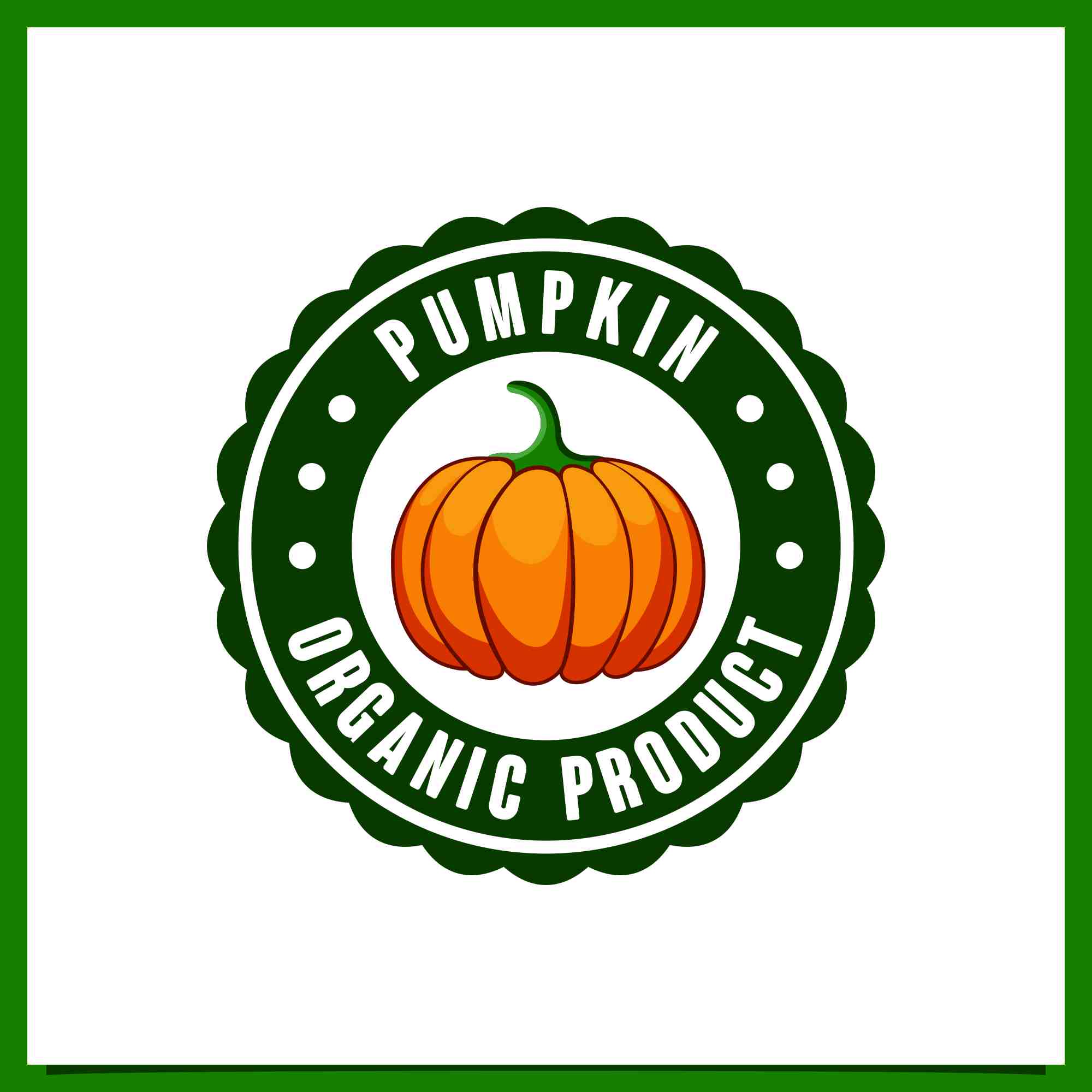 badge pumpkin organic product logo 4 917