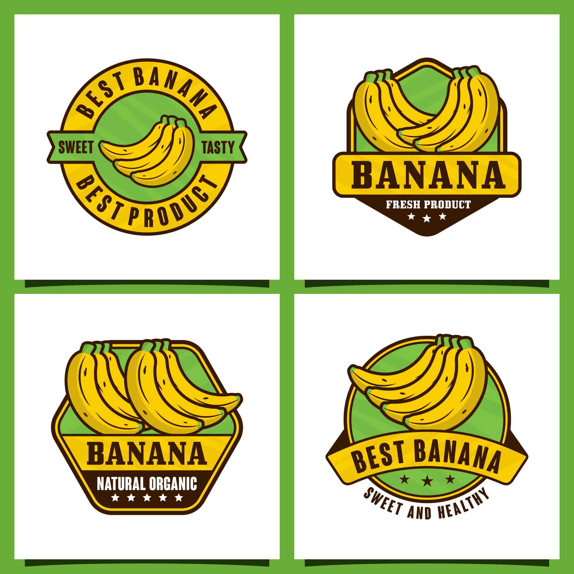 banana badge logo collection 4 15