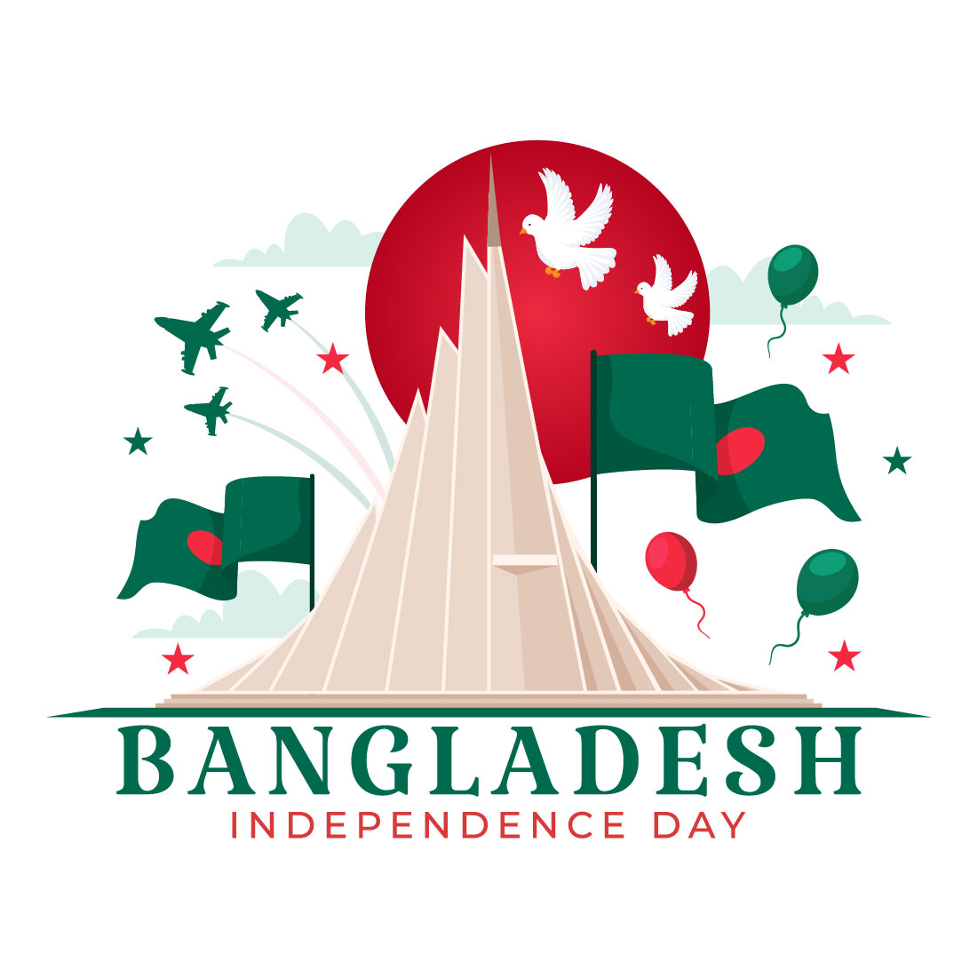 13 Bangladesh Independence Day Illustration preview image.