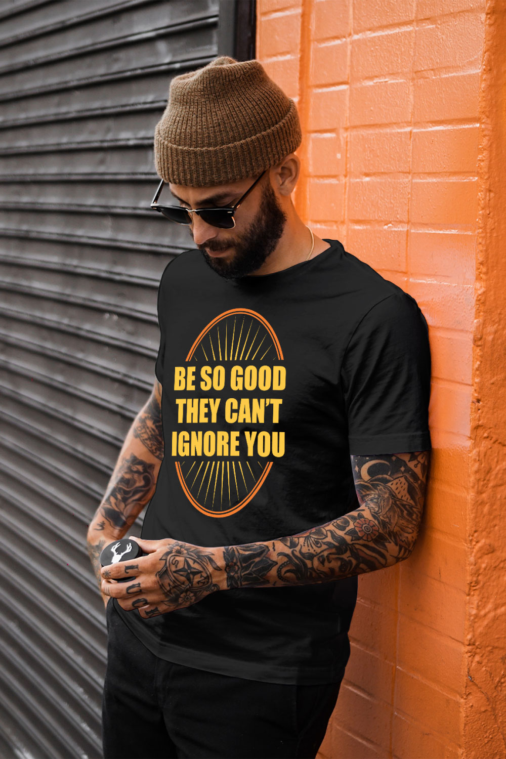 Be So Good They Can't Ignore You T Shirt Design pinterest preview image.