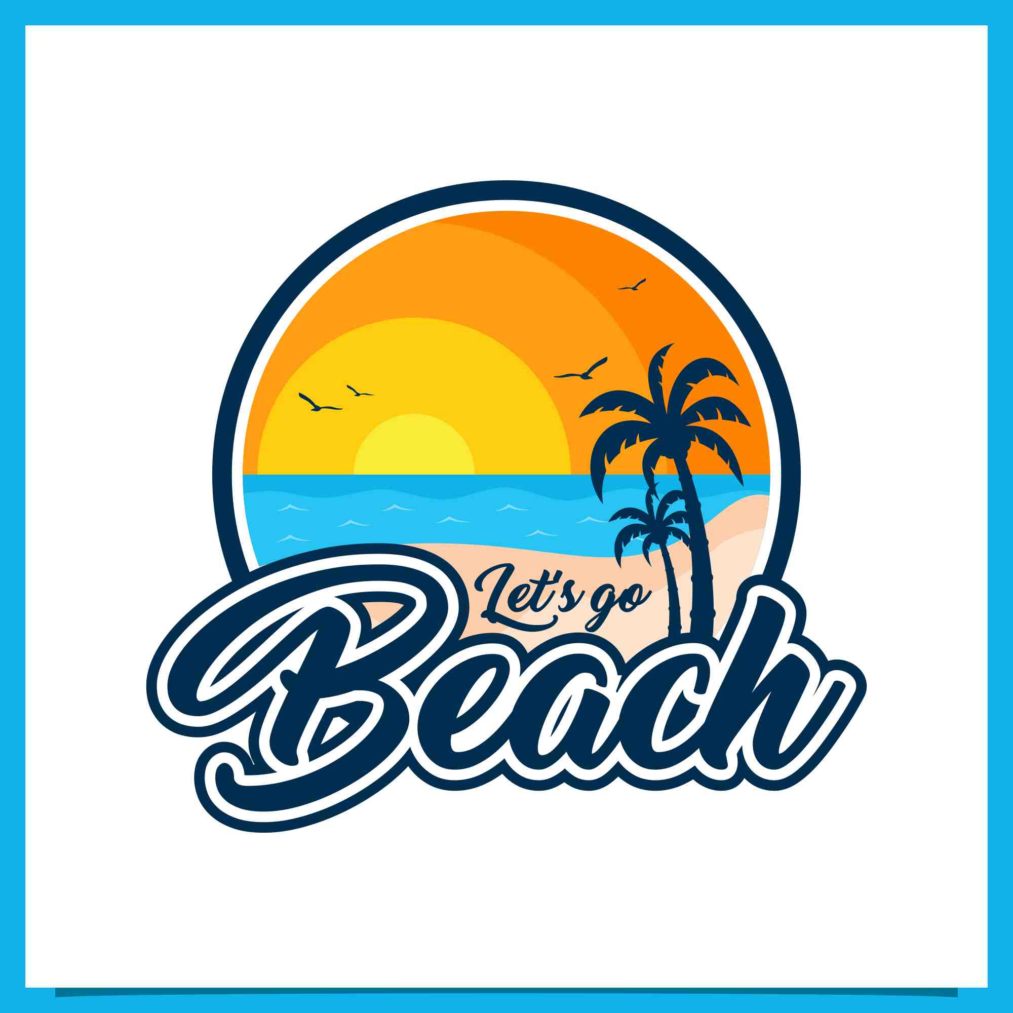 beach badge logo design collection 2 27