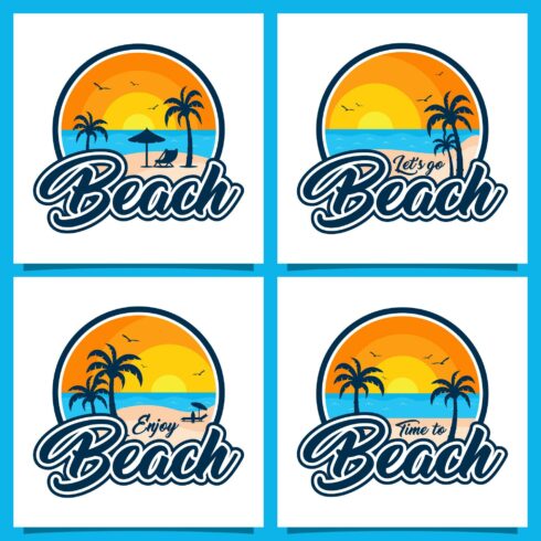 Set Beach badge logo design collection - $4 cover image.
