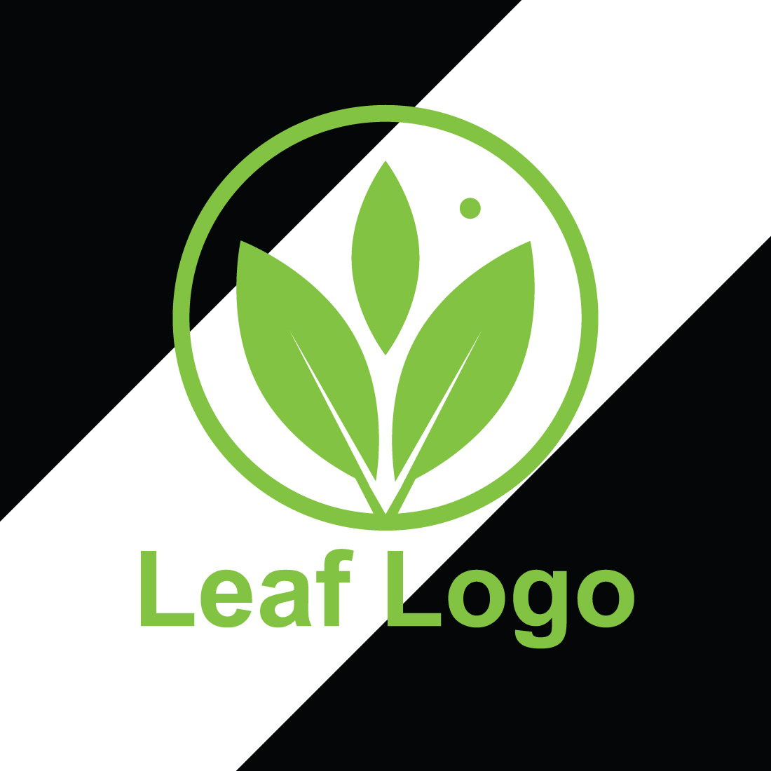 Round colored leaf logo design Royalty Free Vector Image