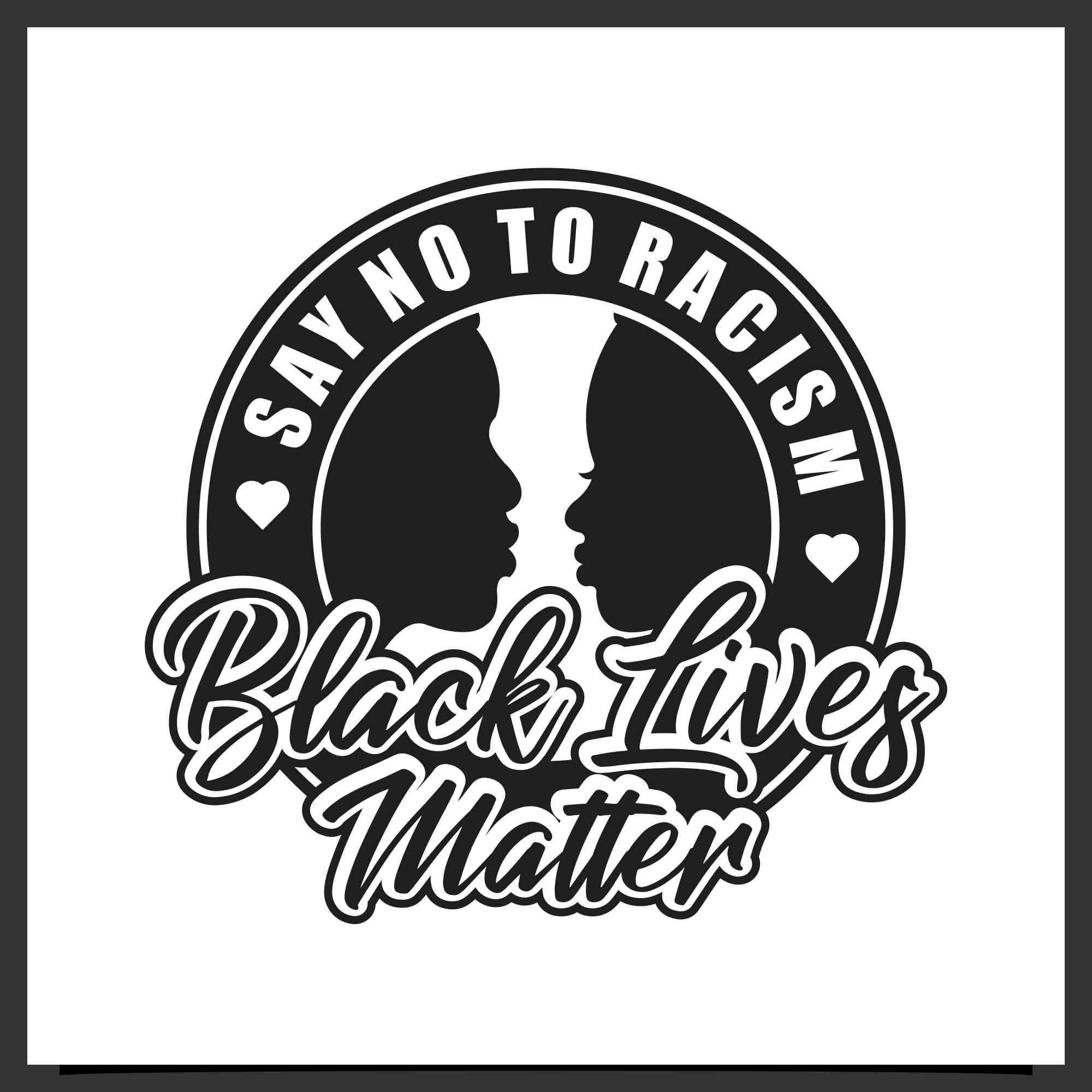 black lives matters badge logo design 2 45