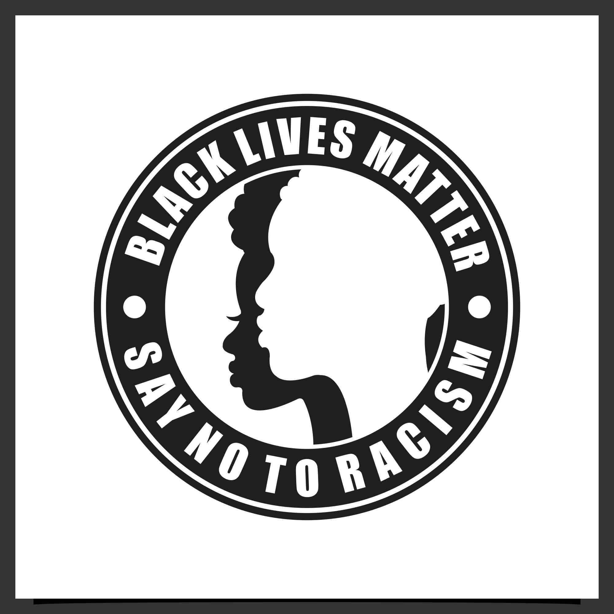 black lives matters badge logo design 3 663