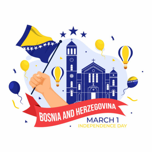 14 Bosnia and Herzegovina Independence Day Illustration cover image.