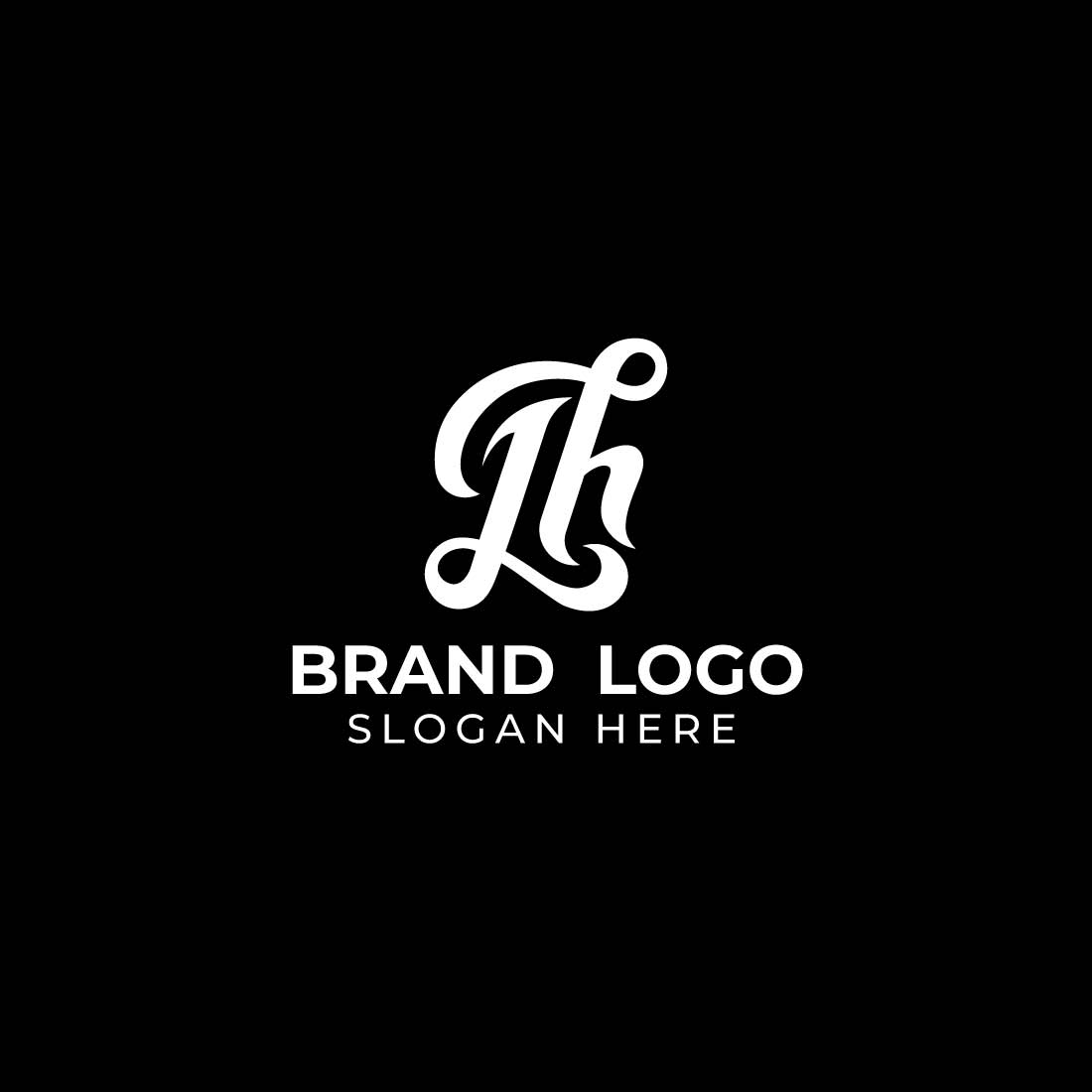 Professional Letter LH logo design cover image.