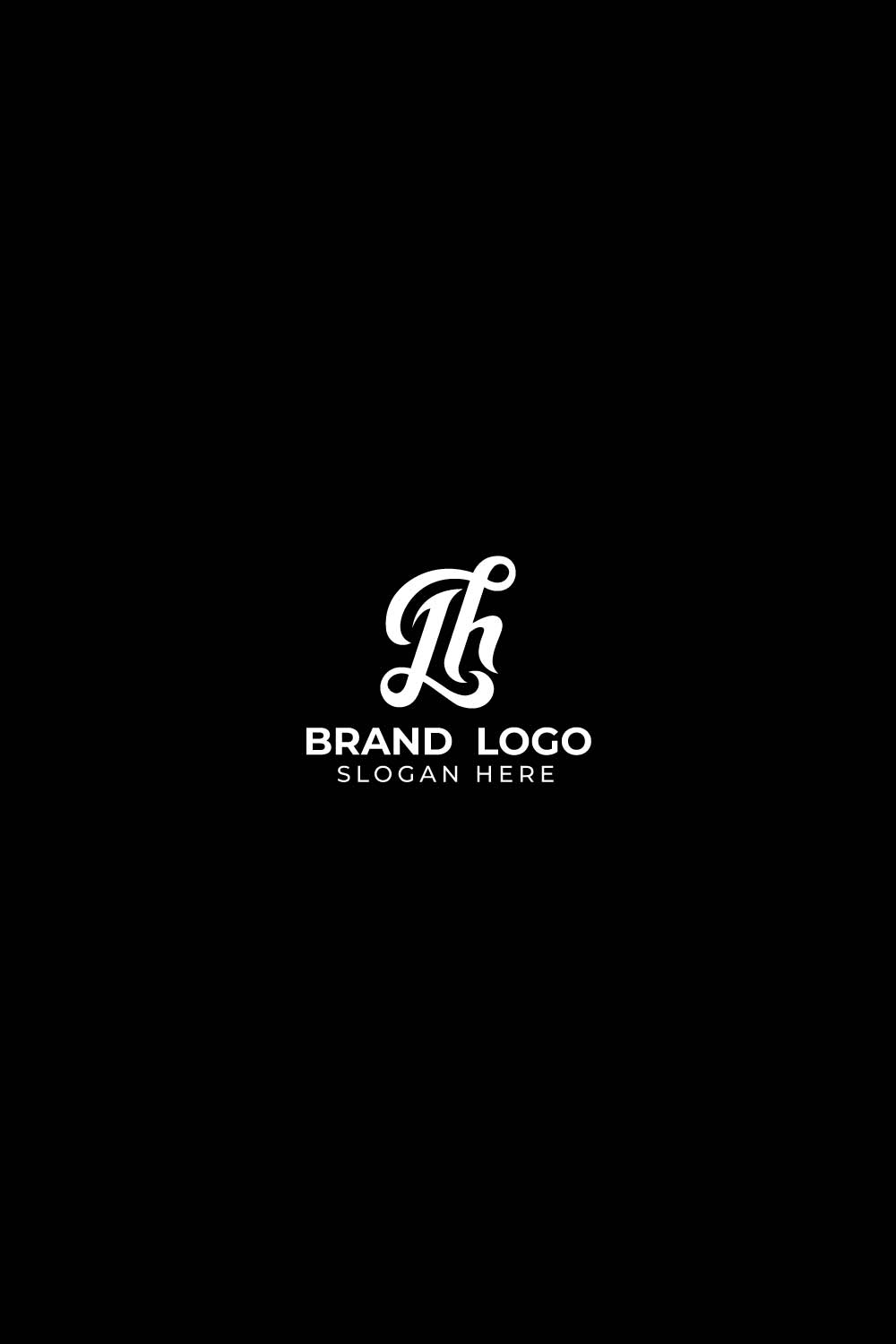 Professional Letter LH logo design pinterest preview image.