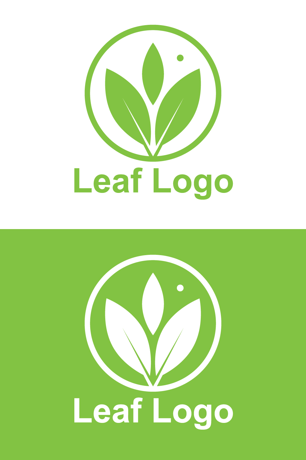 Circle Leaf Logo Design Service pinterest preview image.
