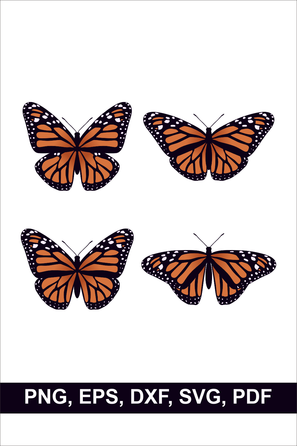 Butterfly SVG Design pinterest preview image.