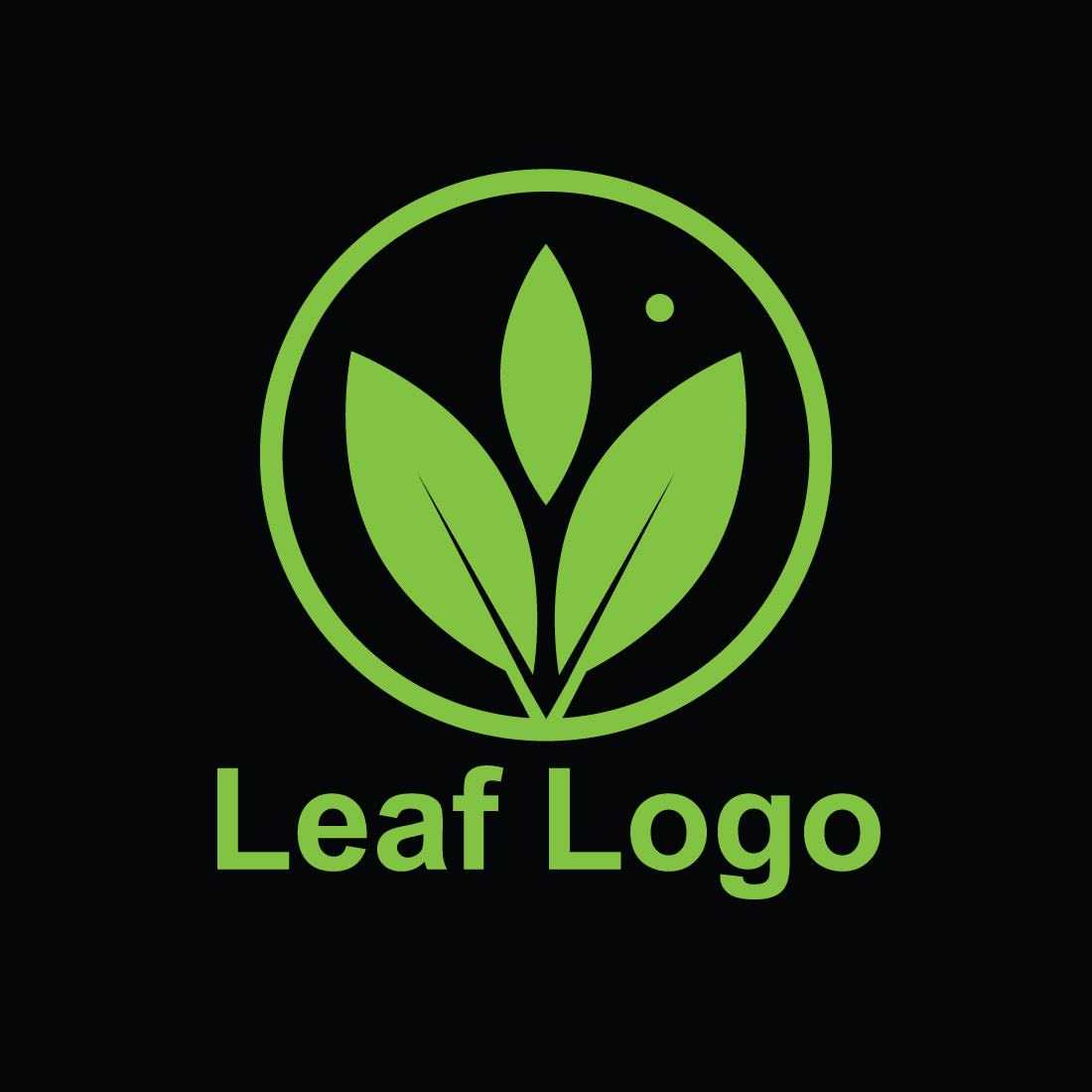 Round leaf organic gold logo Royalty Free Vector Image