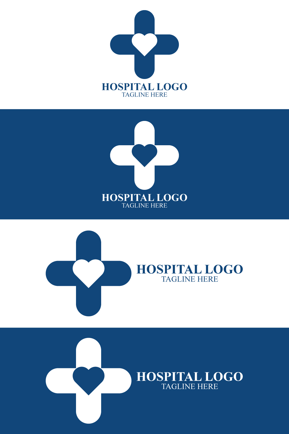 Simple Hospital Logo Design Service pinterest preview image.