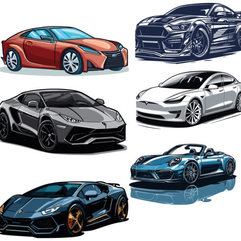 Sports cars for competition Transport for fast driving in races cover image.