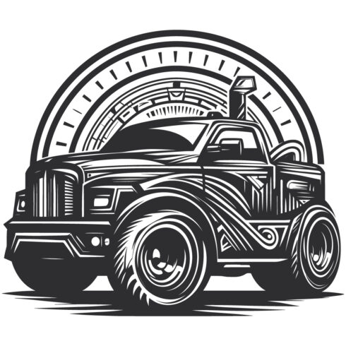 Retro muscle car vector illustration cover image.