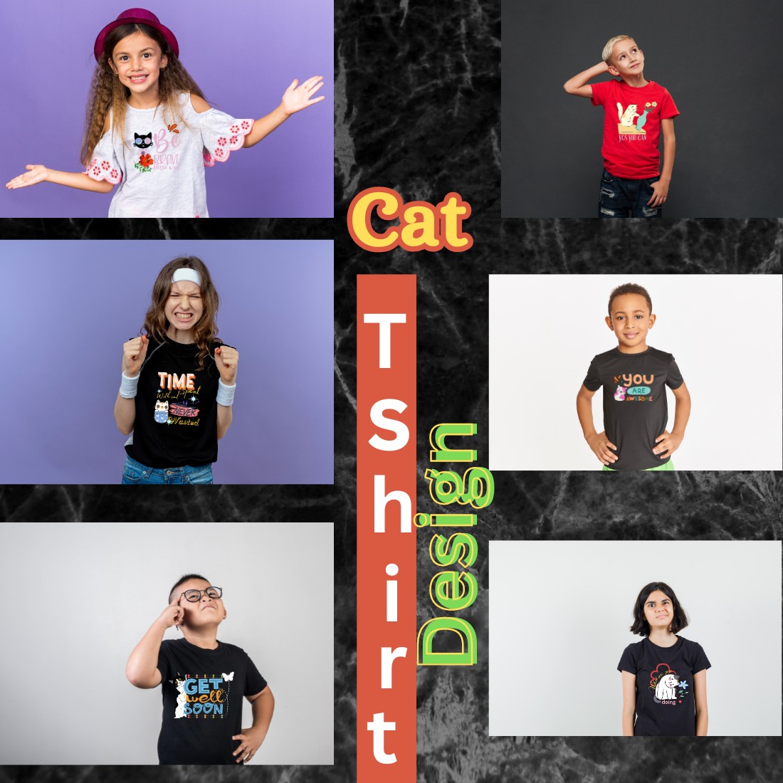 Cat Tshirt Design for everyone preview image.