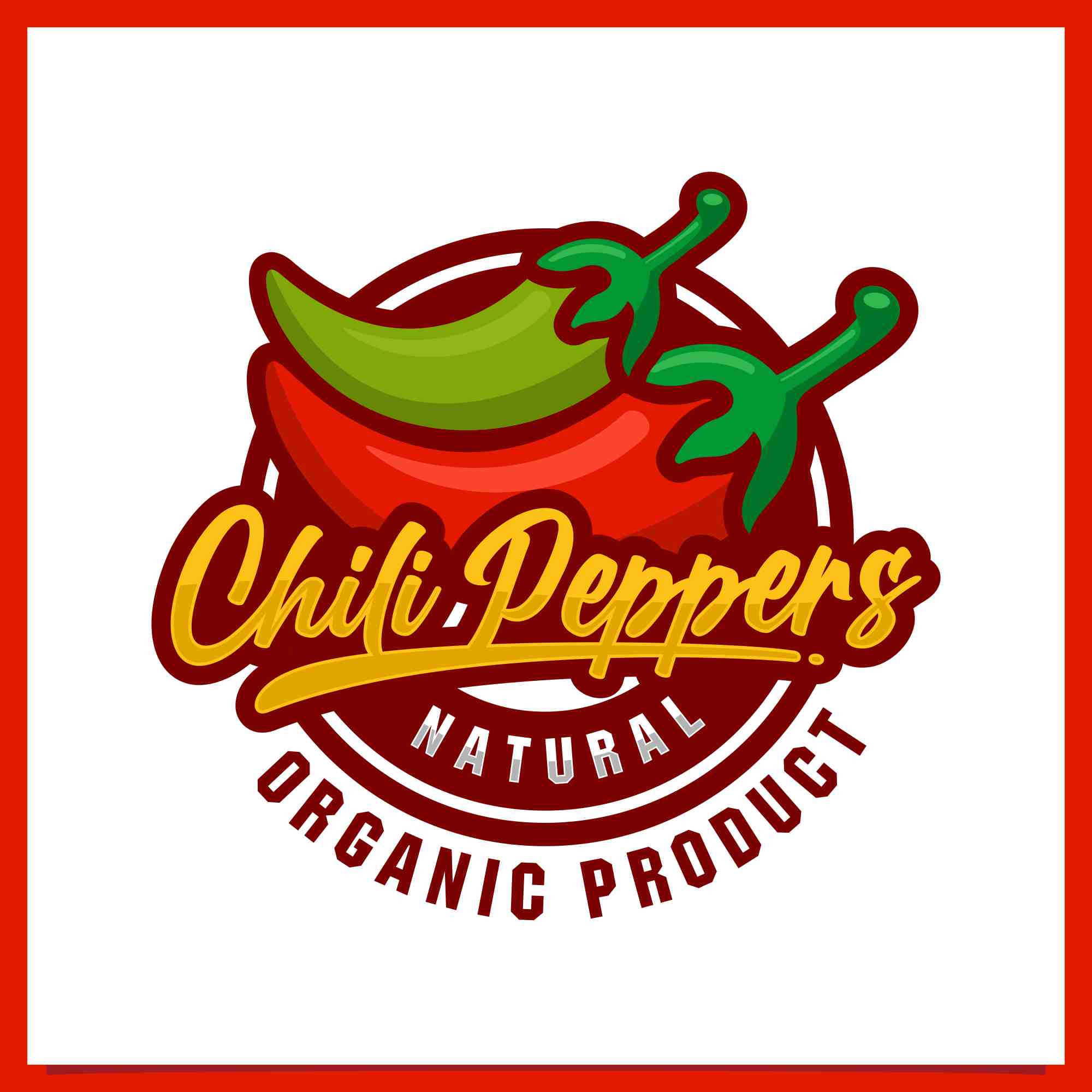 Set Chili pepper badge logo design collection - $6 preview image.