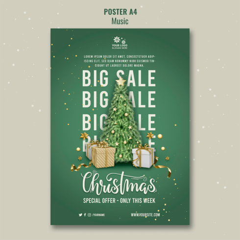 CHRISTMAS SALE POSTER FOR SOCIAL MEDIA cover image.
