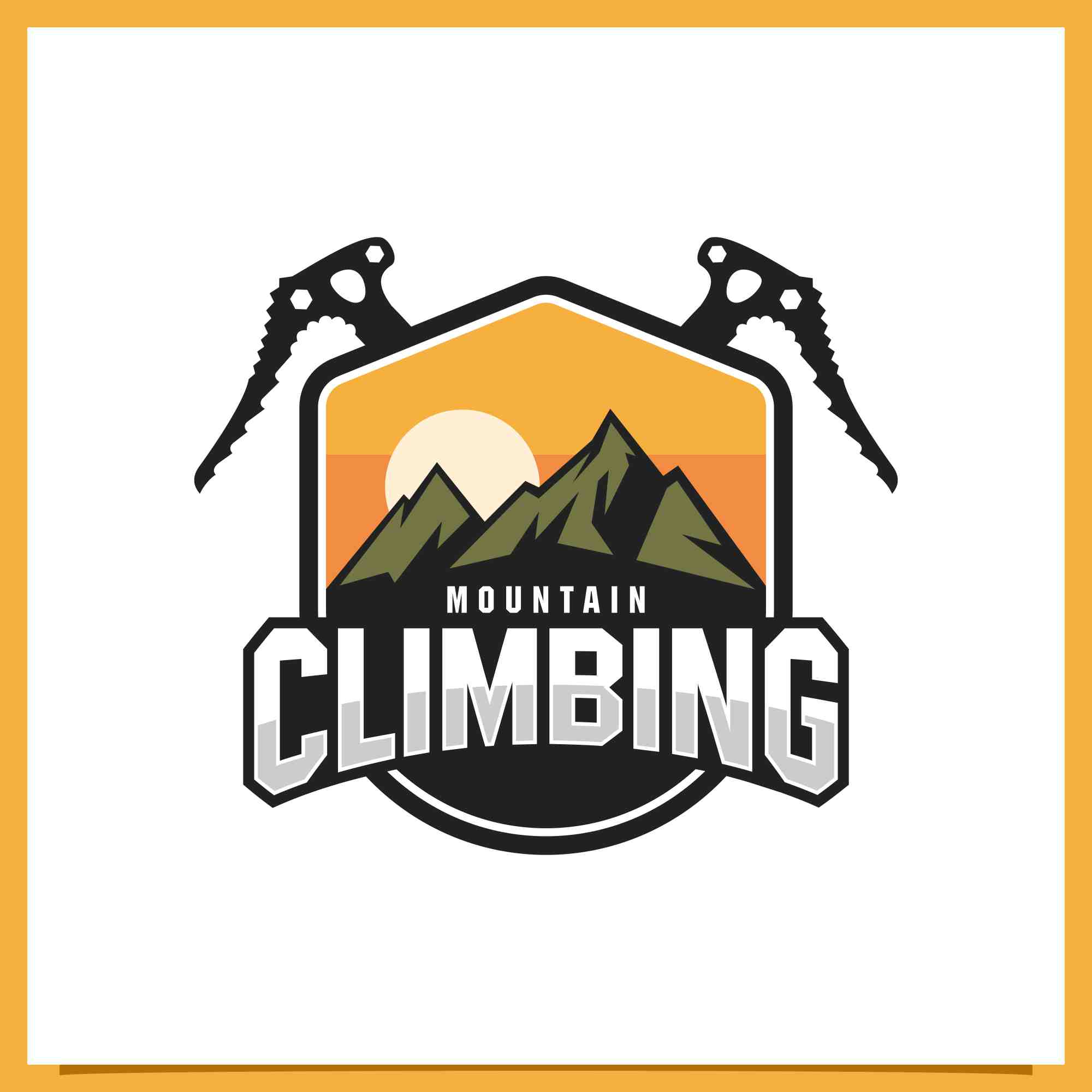 climbing mountain adventure badge design 3 81