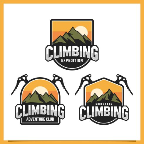 Set Climbing mountain adventure badge design collection - $4 cover image.