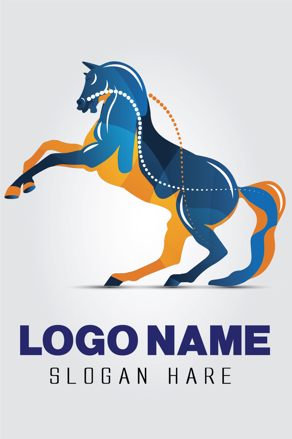 colorful-sprint-unique-horse-logo,-run-horse-logo-template pinterest preview image.