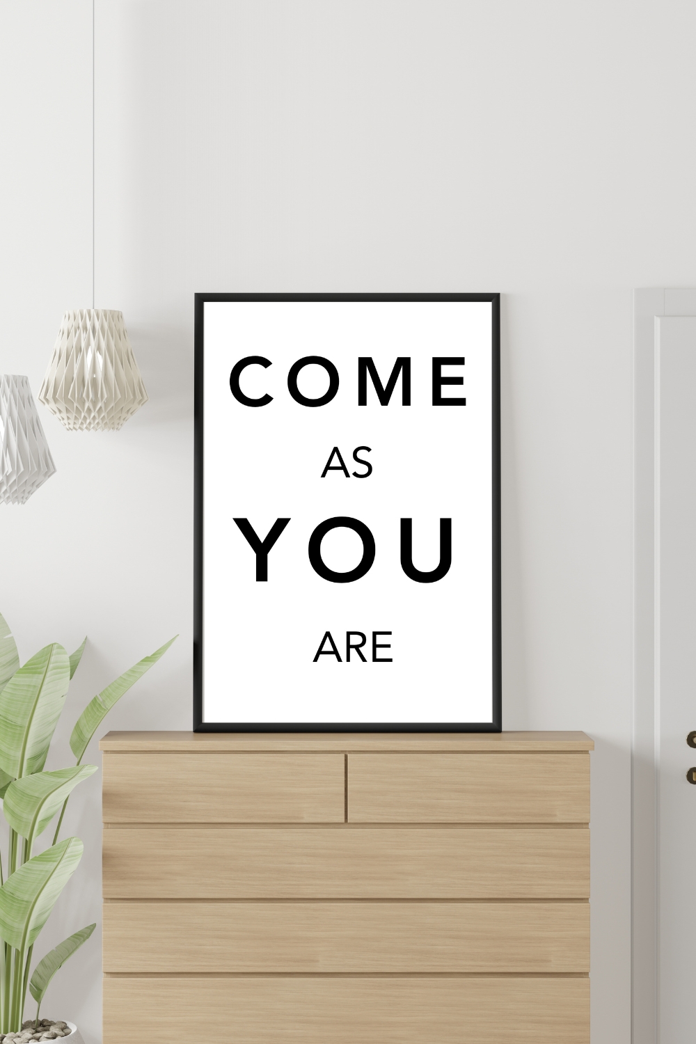 Home Office Prints | Come As You Are Wall Art Printable | Motivational Print | Positive Quote Print | Inspiring Poster | Instant Download pinterest preview image.