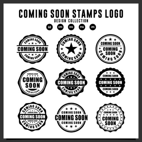 Coming soon stamps logo design collection - $5 cover image.