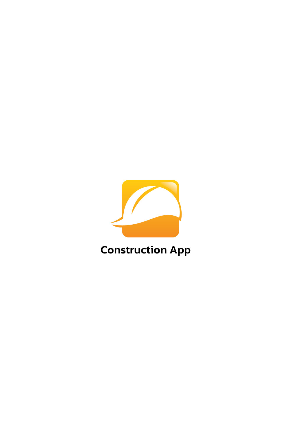 Professional Construction App Logo design pinterest preview image.