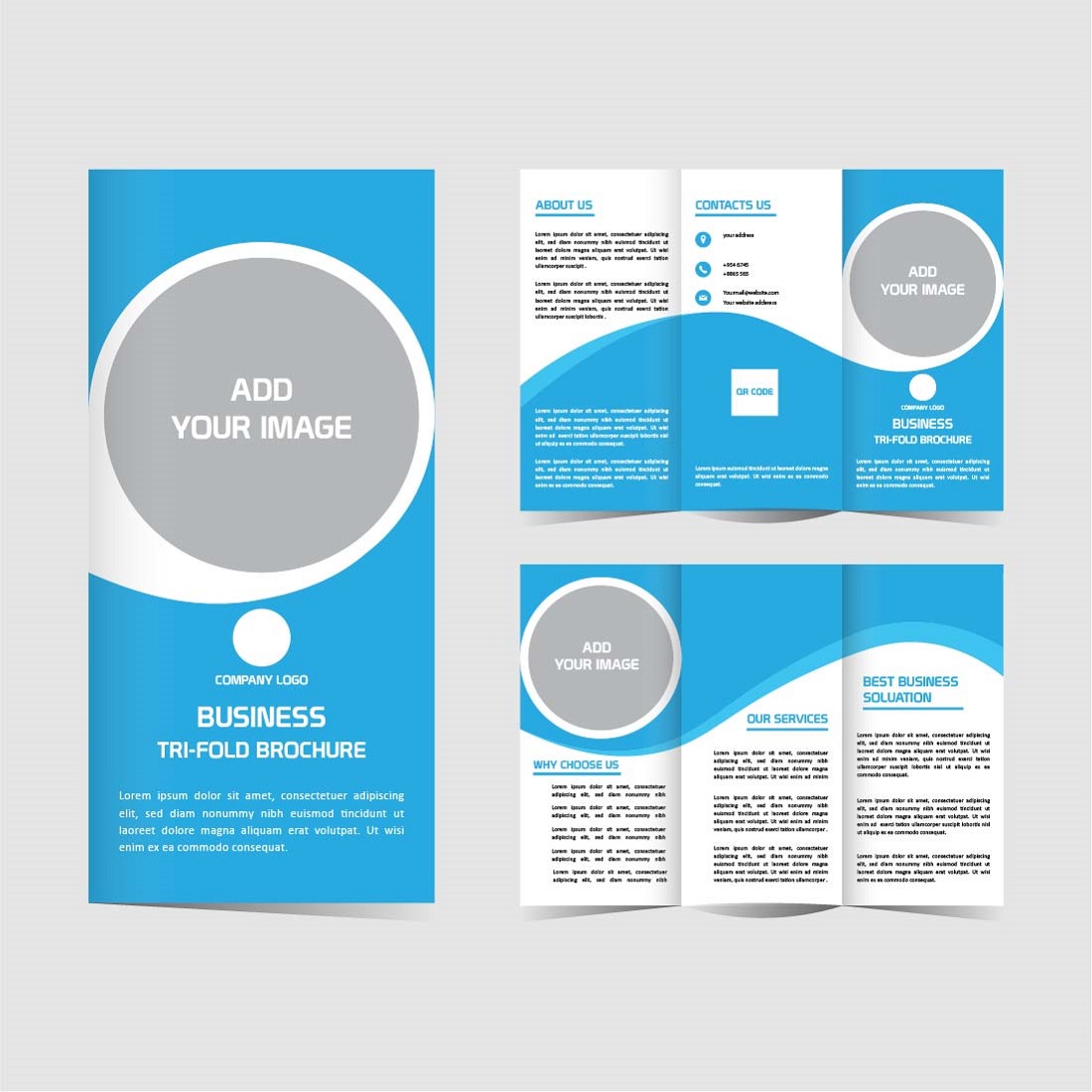 corporate business trifold brochure design set editable and resizable 04 424