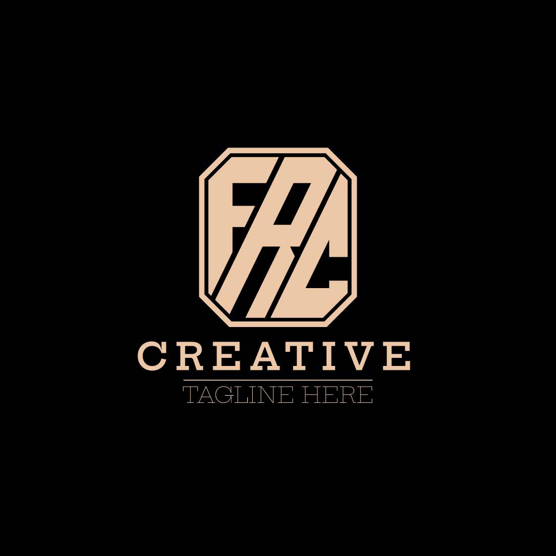 Professional letter FRC logo design preview image.