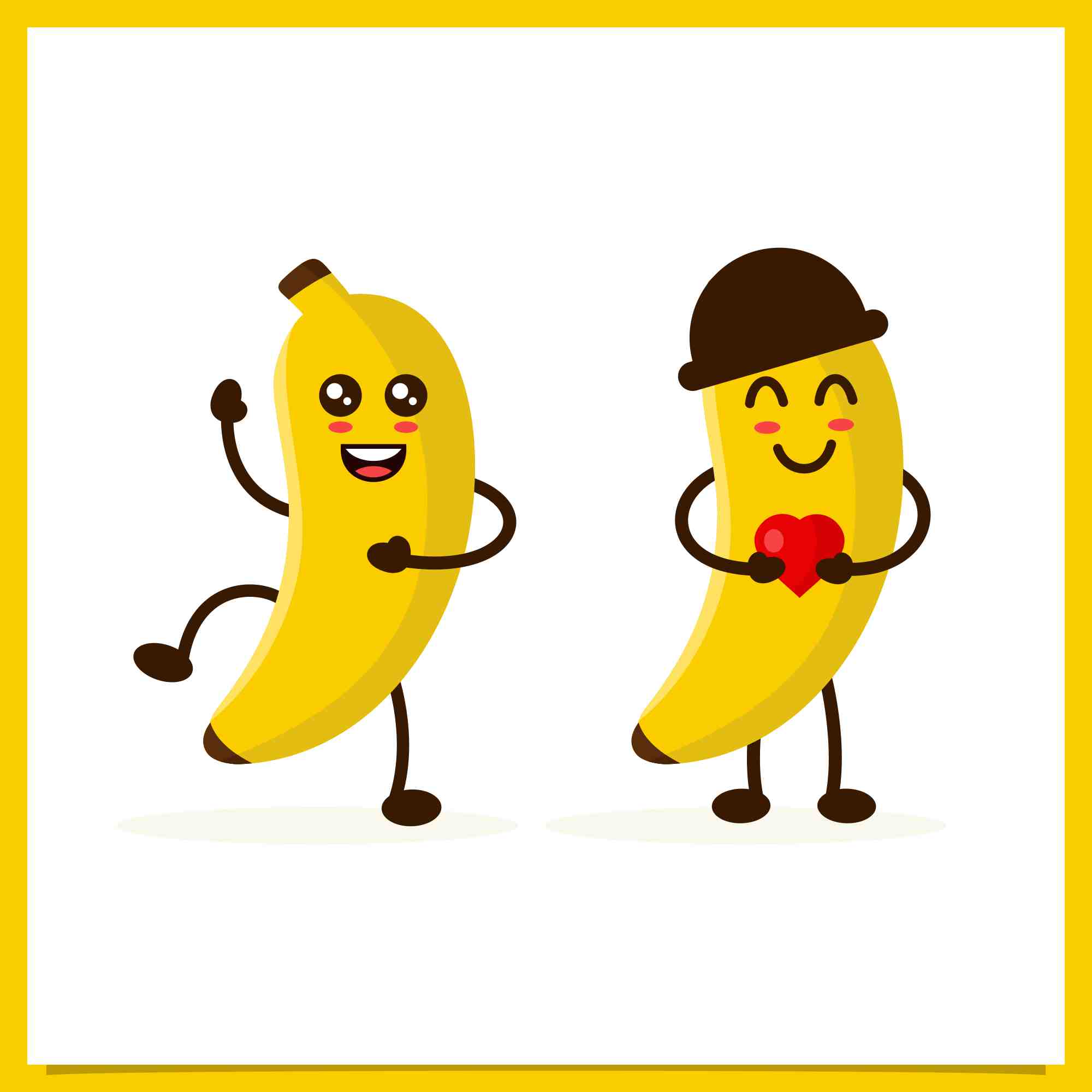 Set Cute Banana character design collection - $4 preview image.