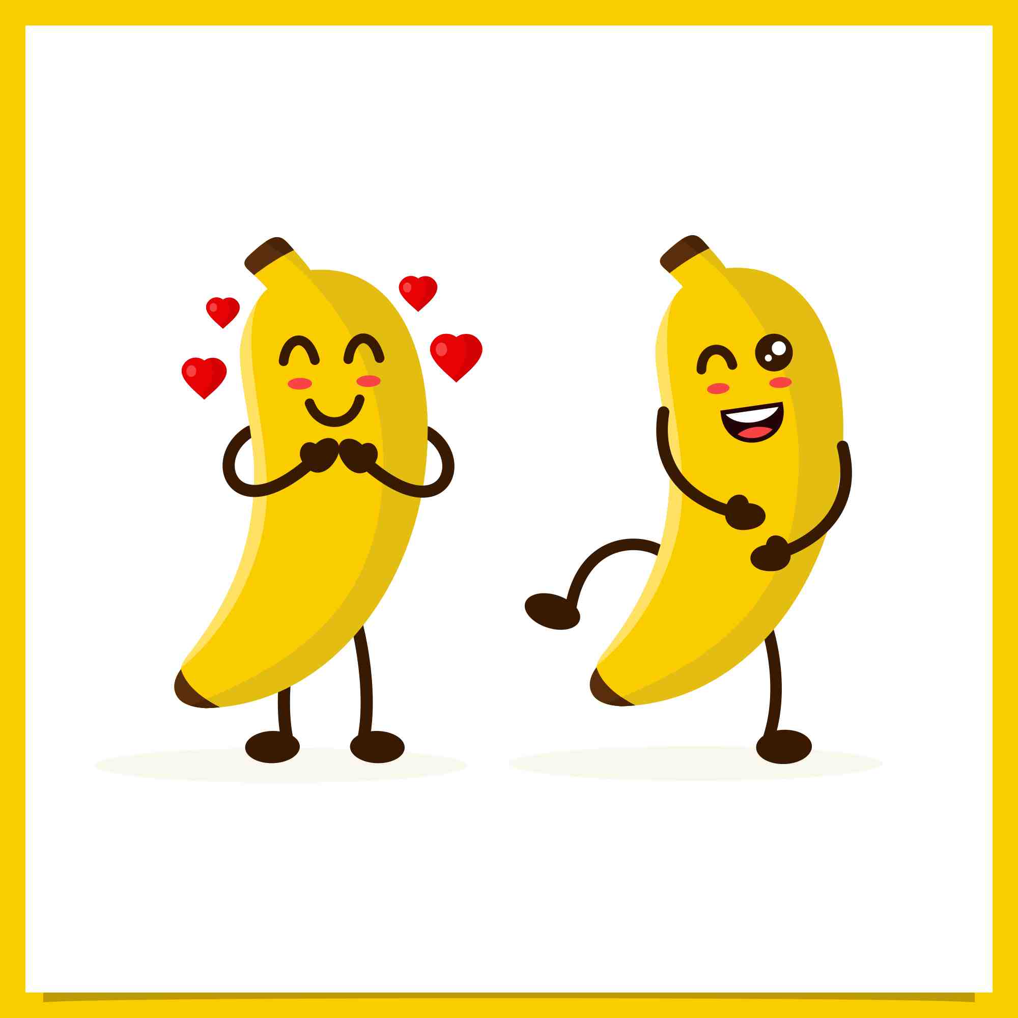 cute banana character design collection 4 688