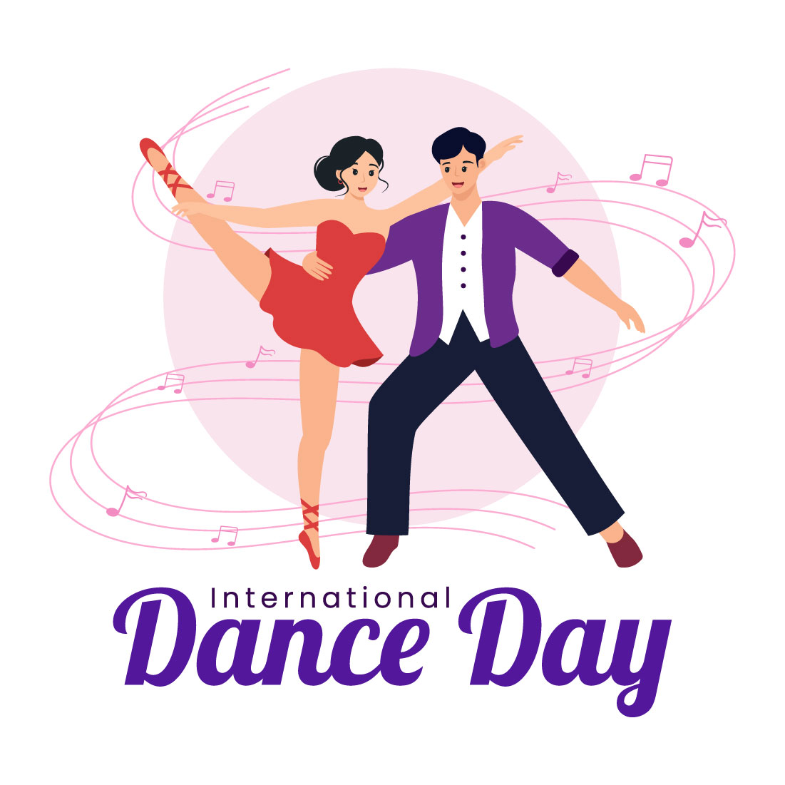 12 International Dance Day Illustration cover image.