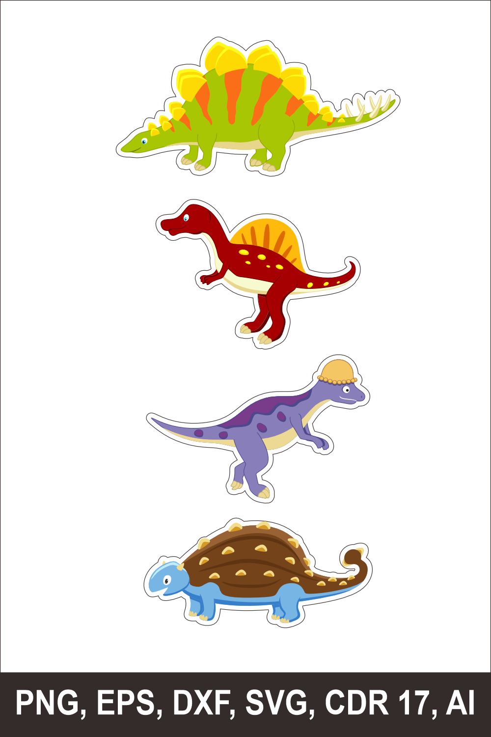 Dinosaurs Sticker pinterest preview image.