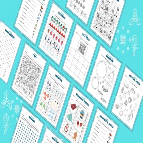 Winter Holidays Activity Pack for Kids (Ages 3-8) cover image.