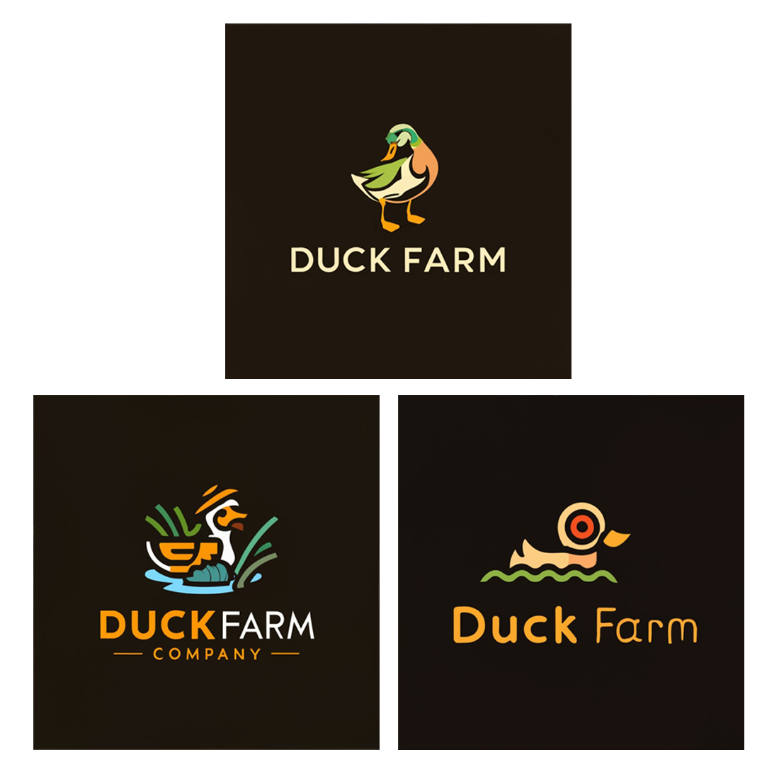 Duck Farm - Logo Design Template Total = 03 preview image.
