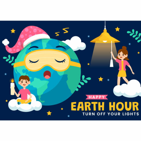 12 Earth Hour Day Illustration cover image.