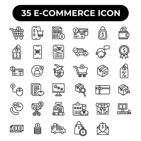 35 E-COMMERCE ICON SET cover image.