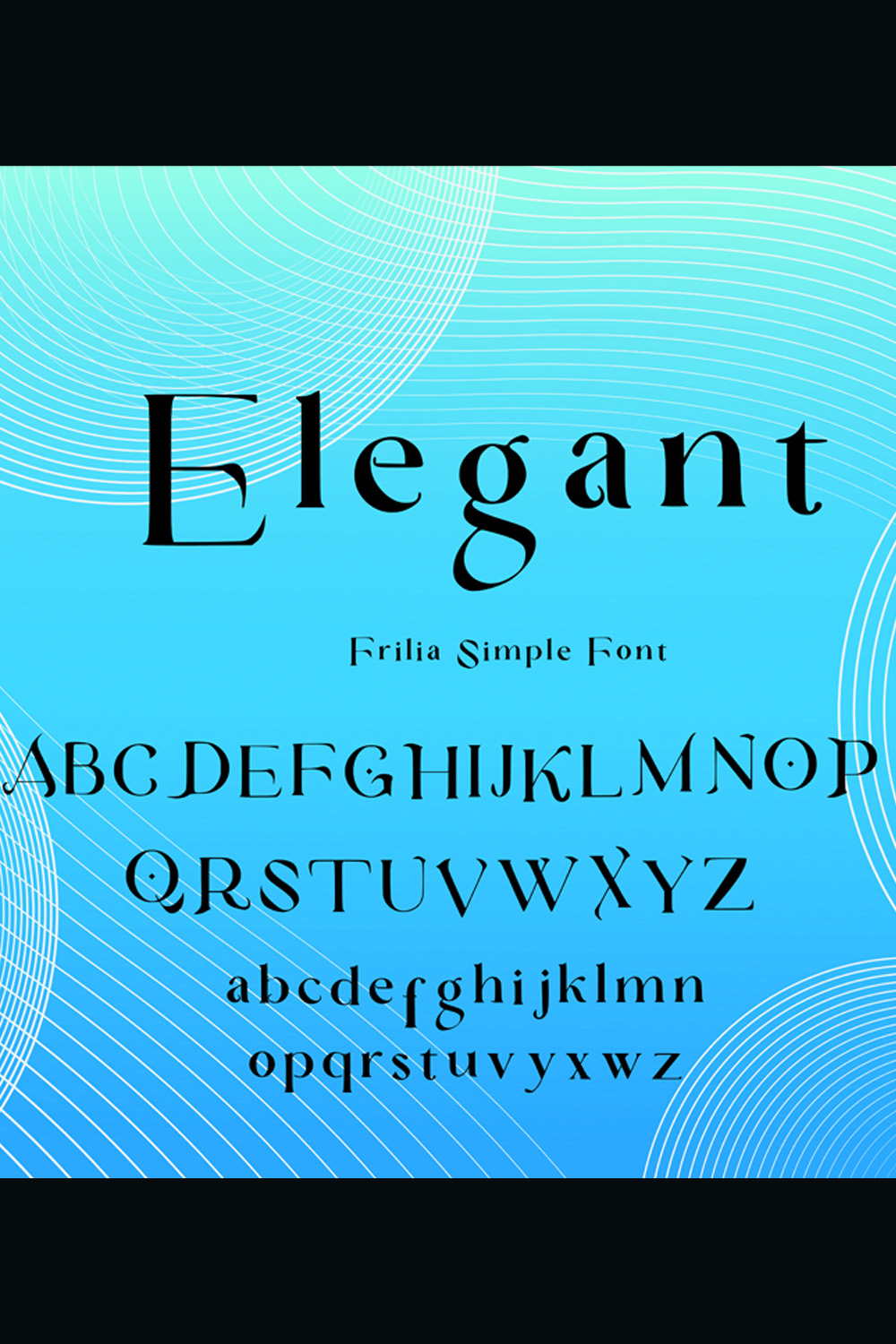 Frilia Simple Font - Elegant pinterest preview image.