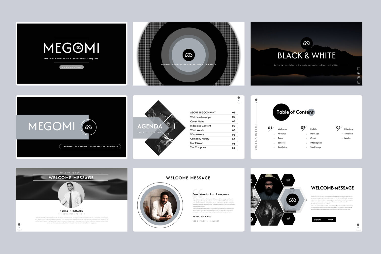 Megomi PowerPoint Presentation Template - MasterBundles