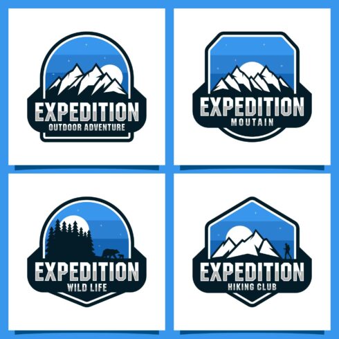 Set Expedition outdoor adventure badge design collection - $4 cover image.