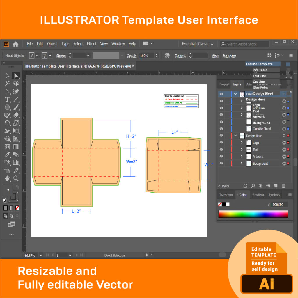 Explasion Box, Storage Box Dieline Template SVG, Ai, EPS, PDF, DXF, JPG ...