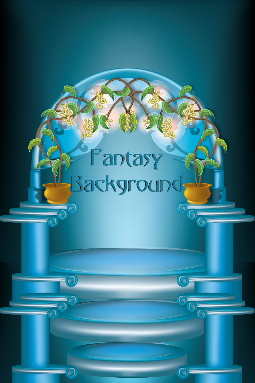 fantasy and Fairy Tale Castle background pinterest preview image.