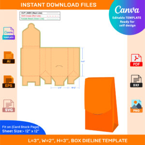 Shoe Box, Match Box Dieline Template Ai, EPS, PDF, SVG, JPG, DXF, PNG ...