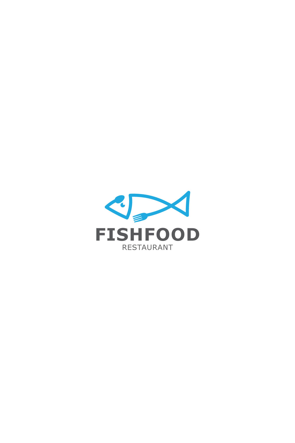 Initial Fish Food Restaurant design pinterest preview image.
