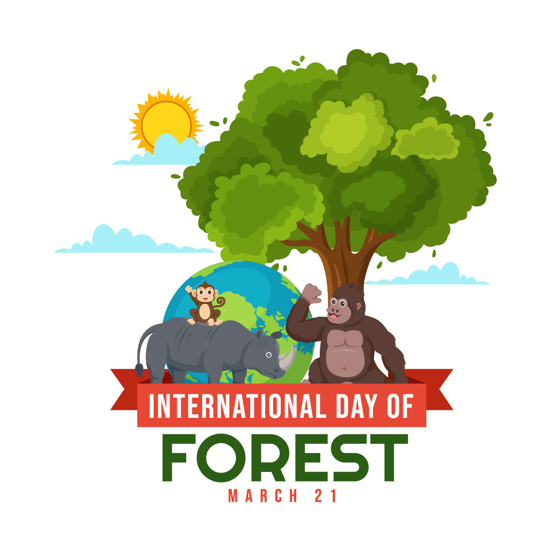 12 International Forest Day Illustration preview image.