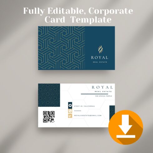 modern business card template cover image.