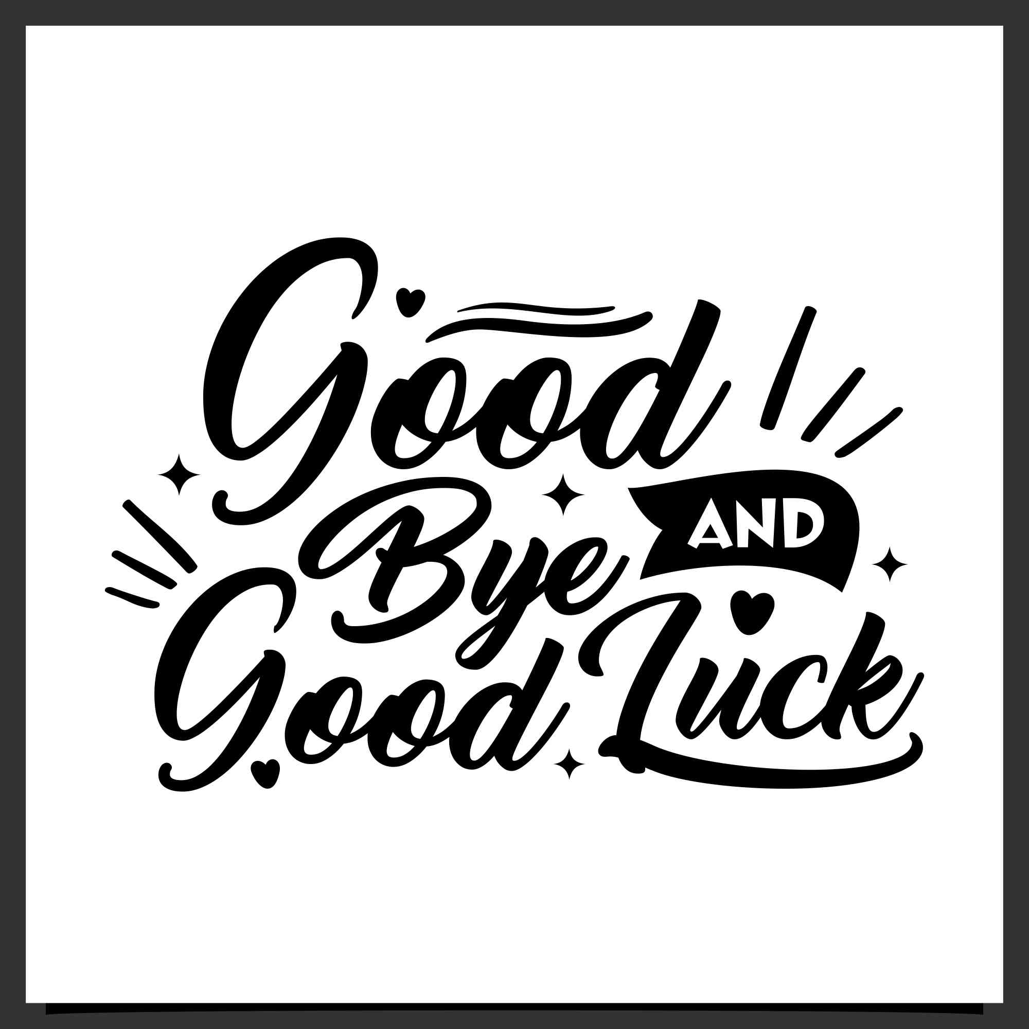 Set Good bye and Good Luck lettering collection - $6 preview image.
