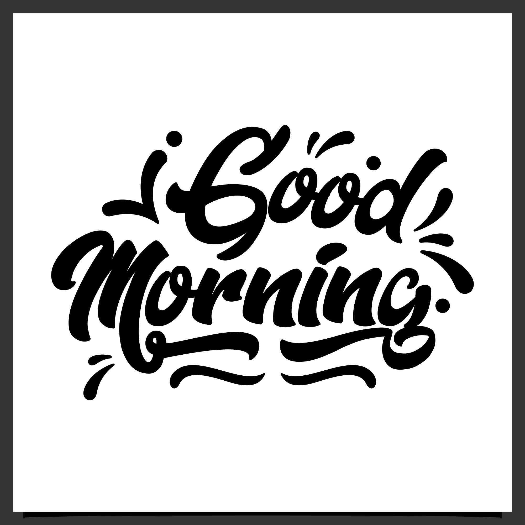 Set Good morning lettering design collection - $6 preview image.