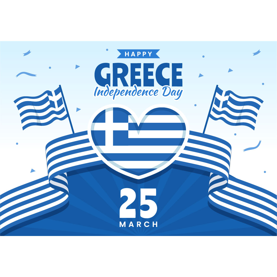 13 Happy Greece Independence Day Illustration preview image.